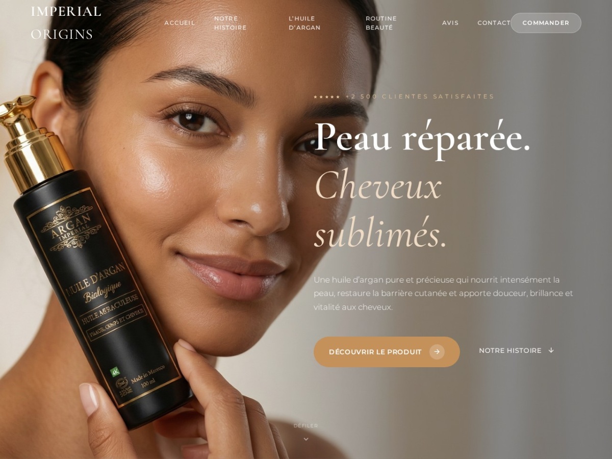 Imperial Origins - E-commerce cosmétique huile d'argan